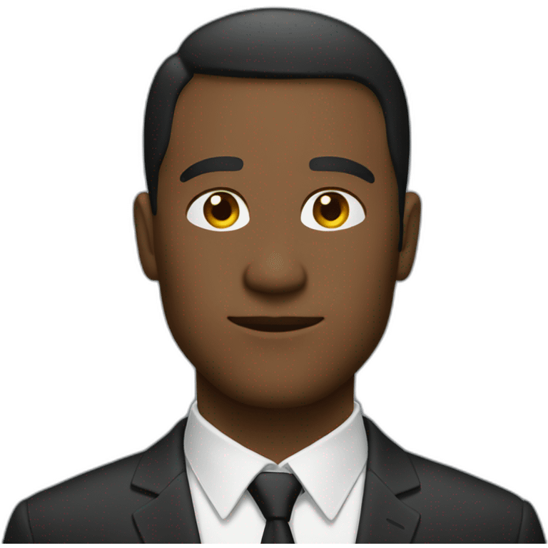 man in suit looking to the side emoji