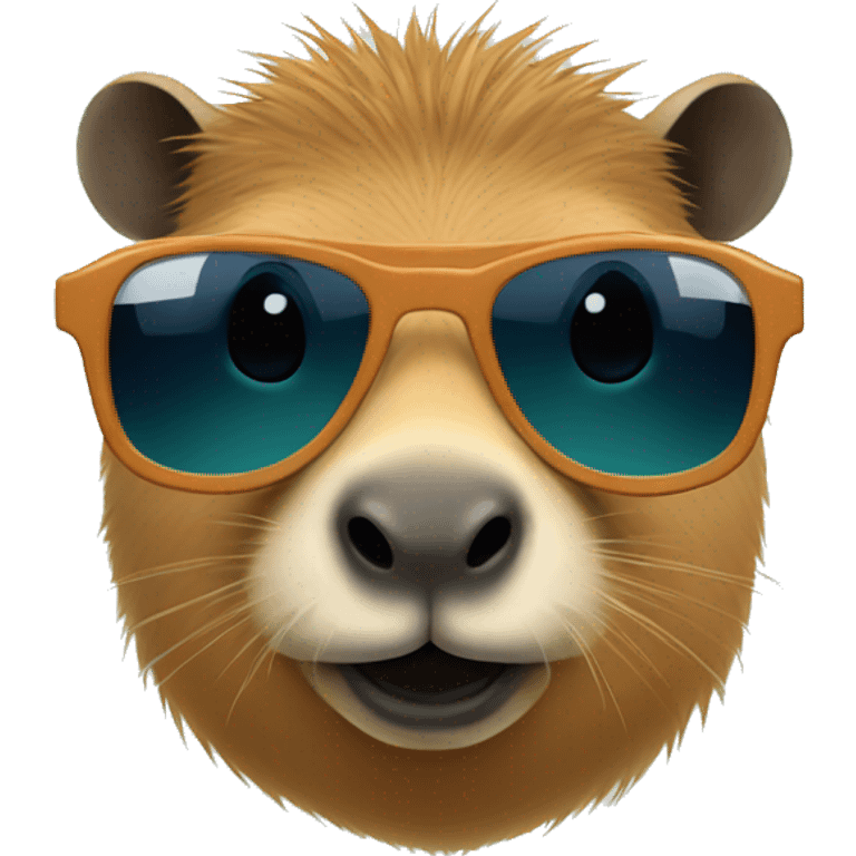 Capybara wearing sunglasses  emoji