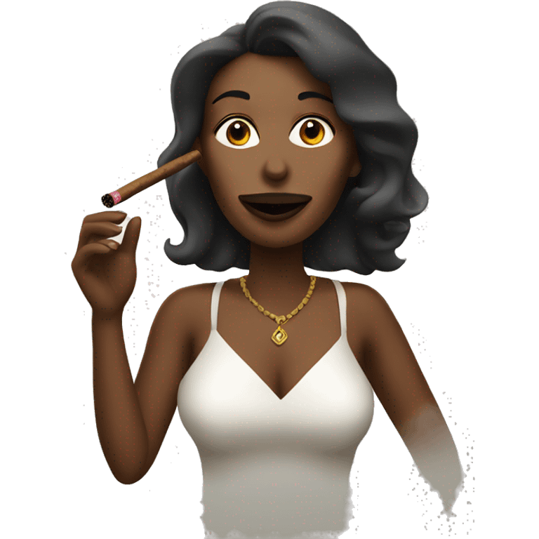 Woman smoking a cigar  emoji