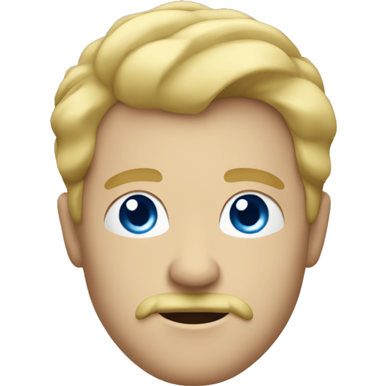 blonde man with blue eyes and mustache  emoji