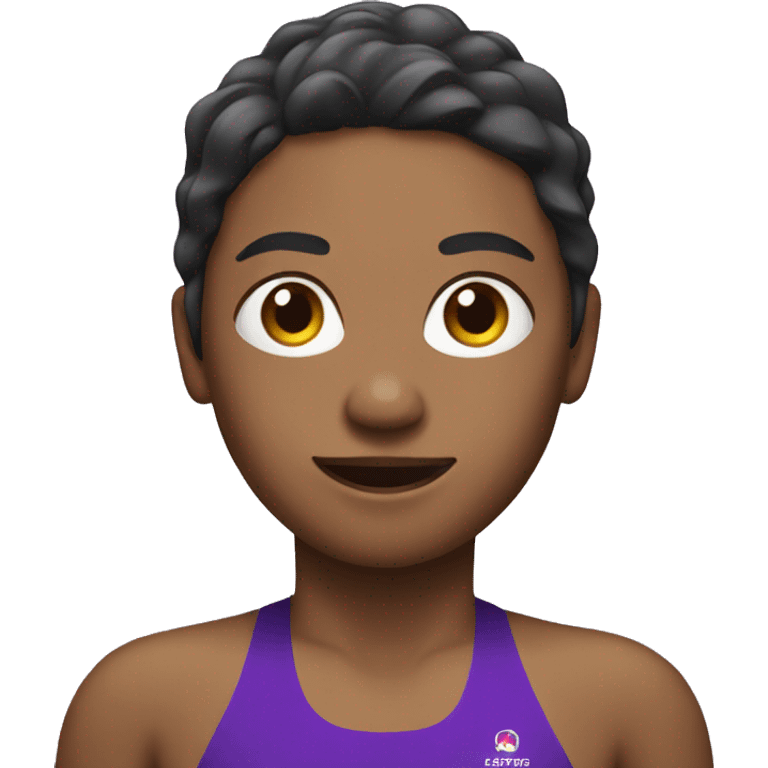 swimmer with purple dress emoji