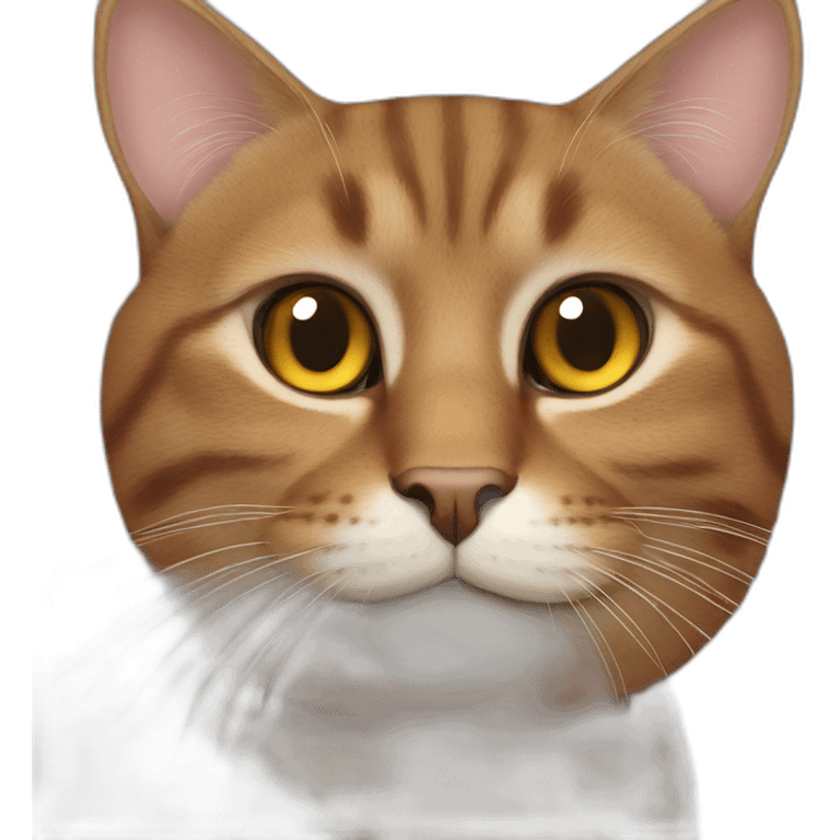 Loughing Brown Cat of turkish emoji