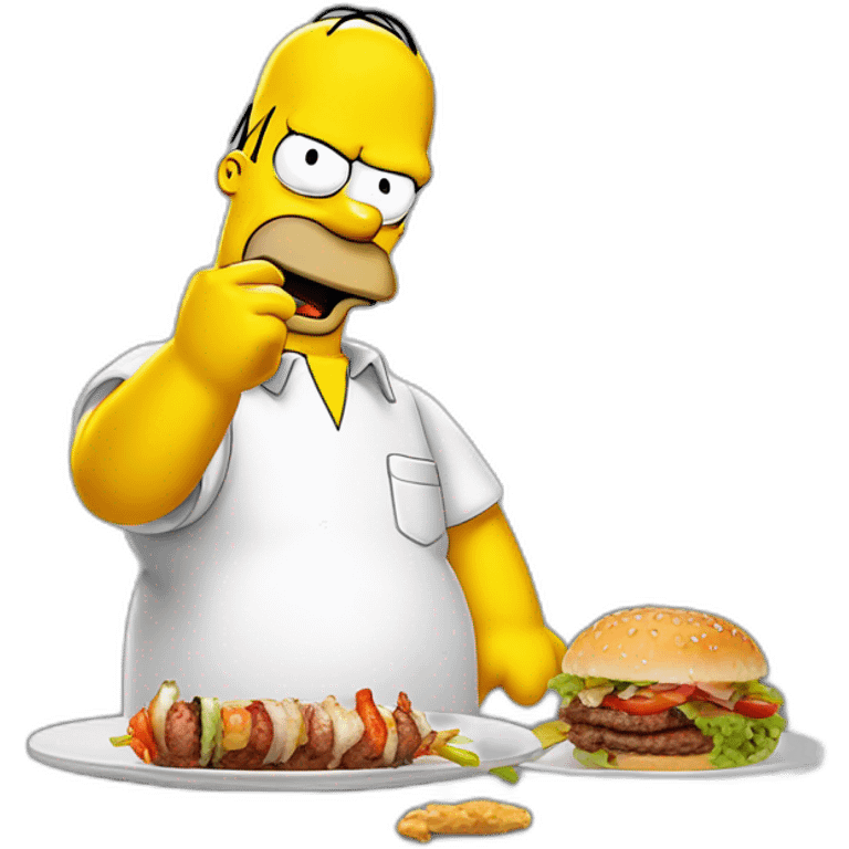 homer simpson qui mange un kebab emoji