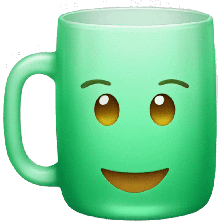 Light green glass mug emoji