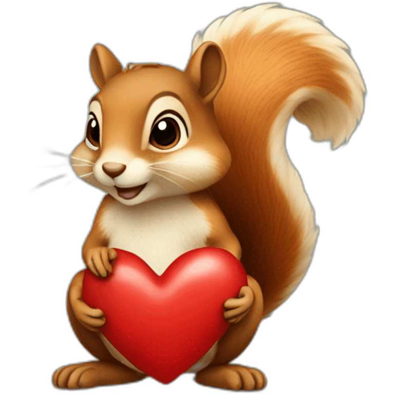 squirel with heart emoji