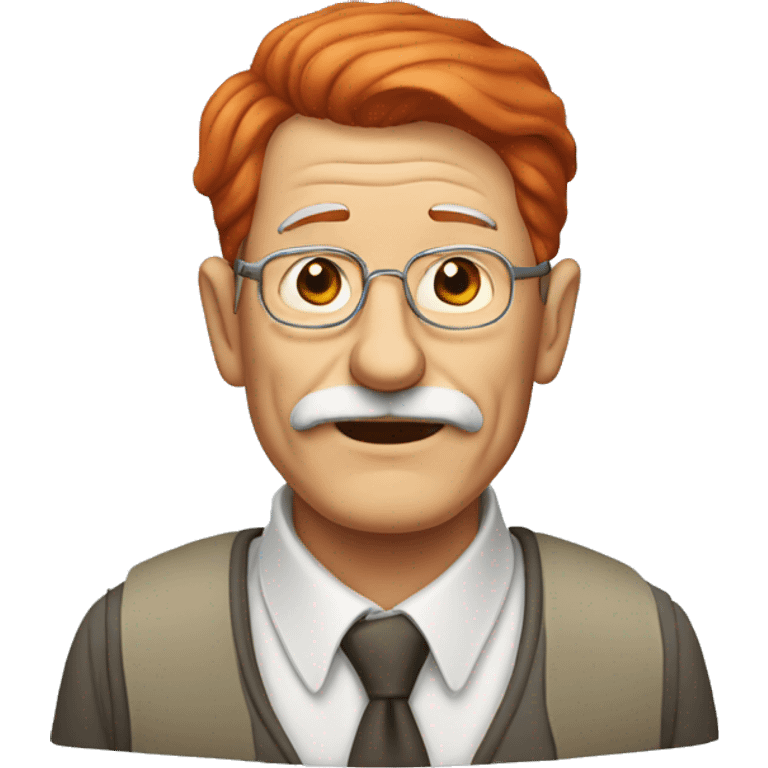 80 years old man with red hair Just don't draw him a mustache. emoji