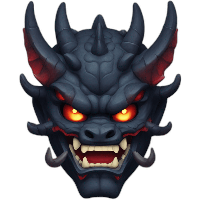 oni dark dragon japanese mask angry emoji