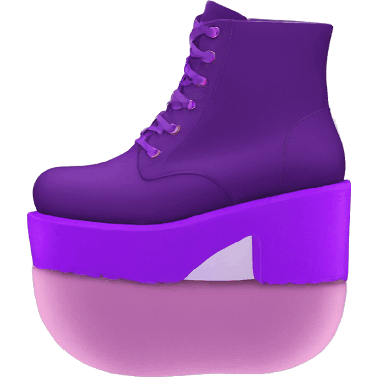 Purple flatform boots emoji