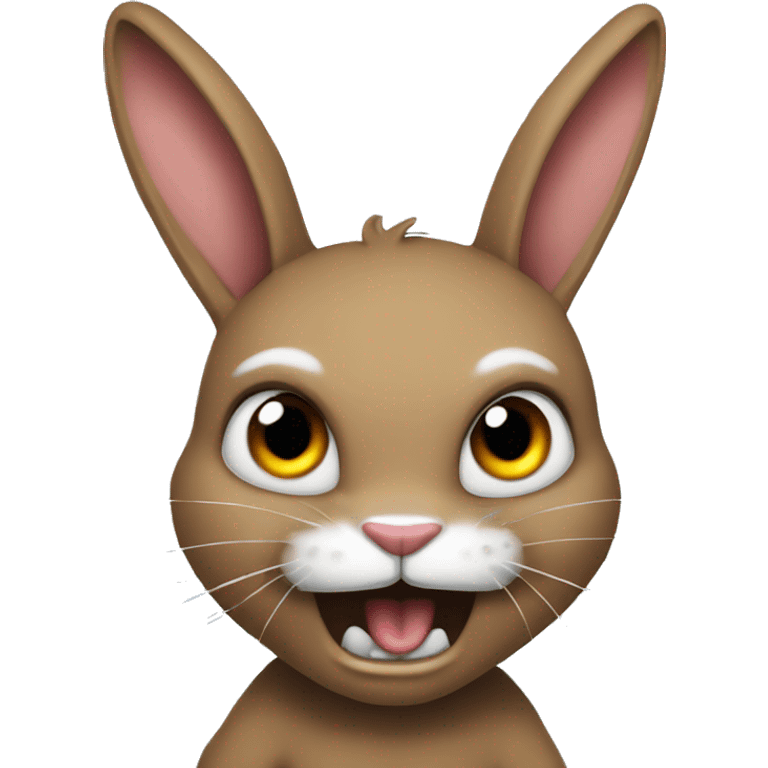 A mad rabbit emoji