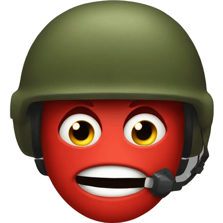 red devil emoji with military helmet emoji