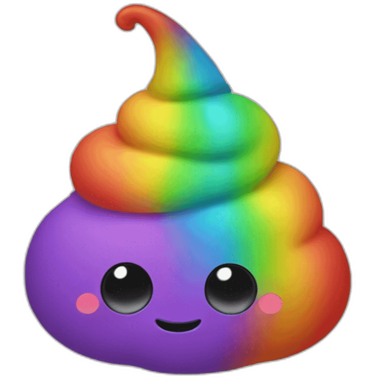 Rainbow poo emoji