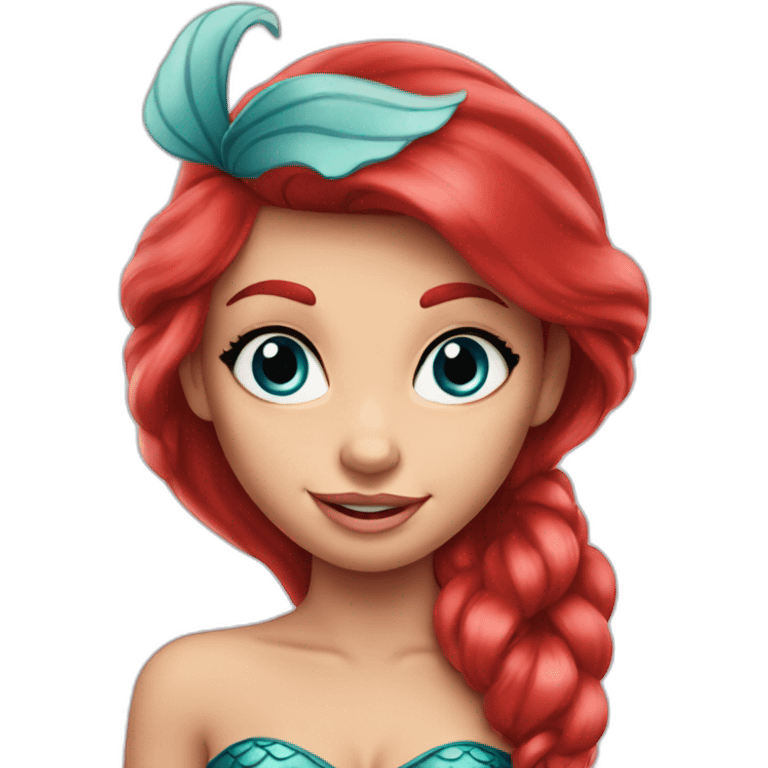 ariel-the little mermaid-blue eyed-red hair emoji