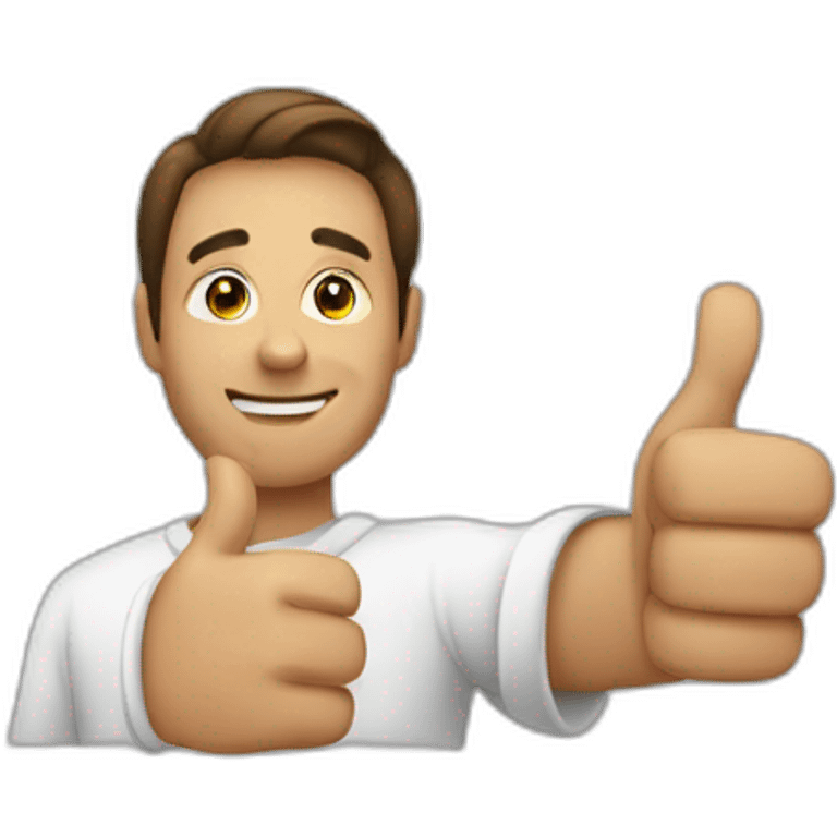 A like icon / thumb up icon as a character emoji