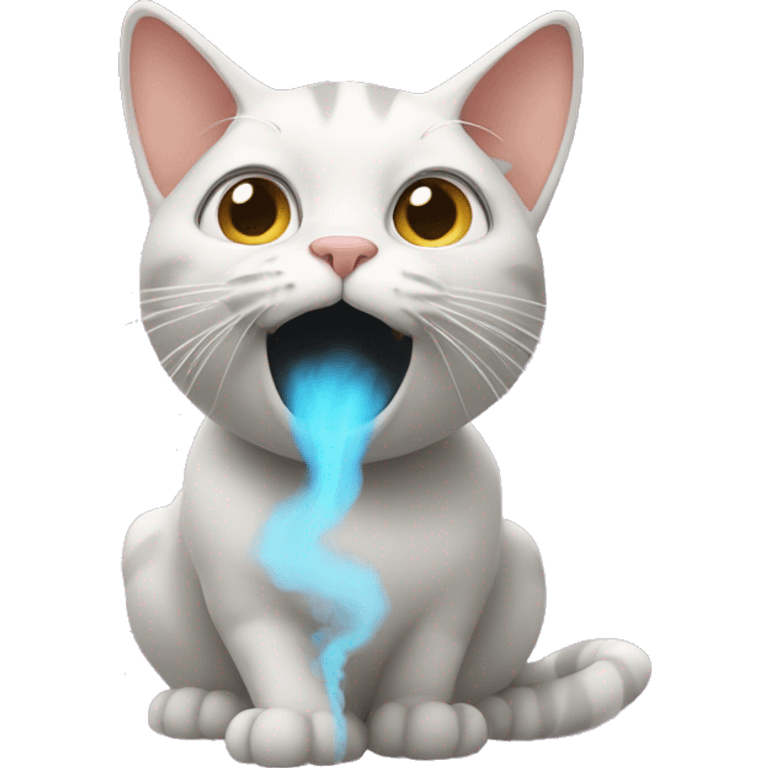 cat blowing steam emoji