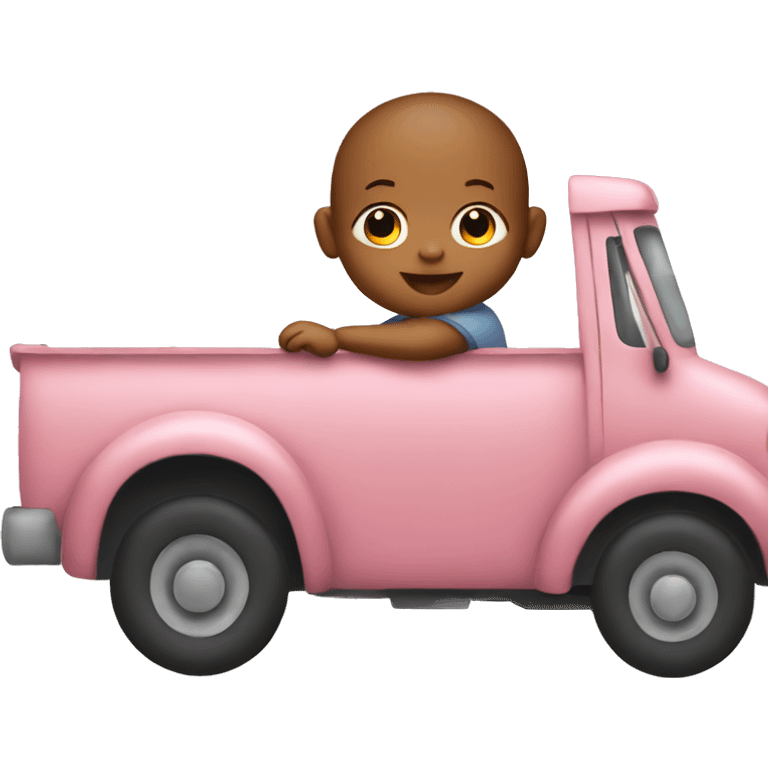 a baby driving a truck emoji