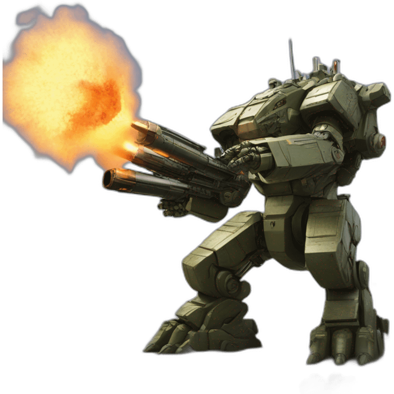 Mech godzilla with artillerie canon emoji