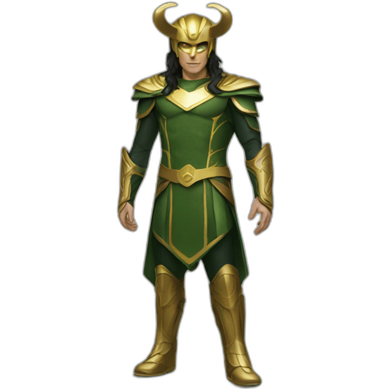 Loki full body with golden helmet  emoji