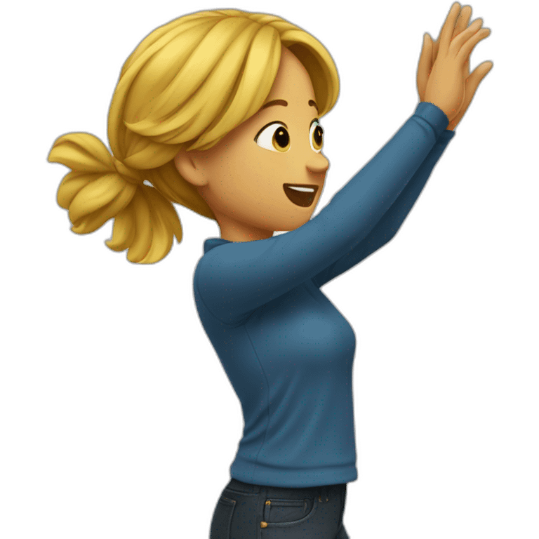 Fille qui dab emoji