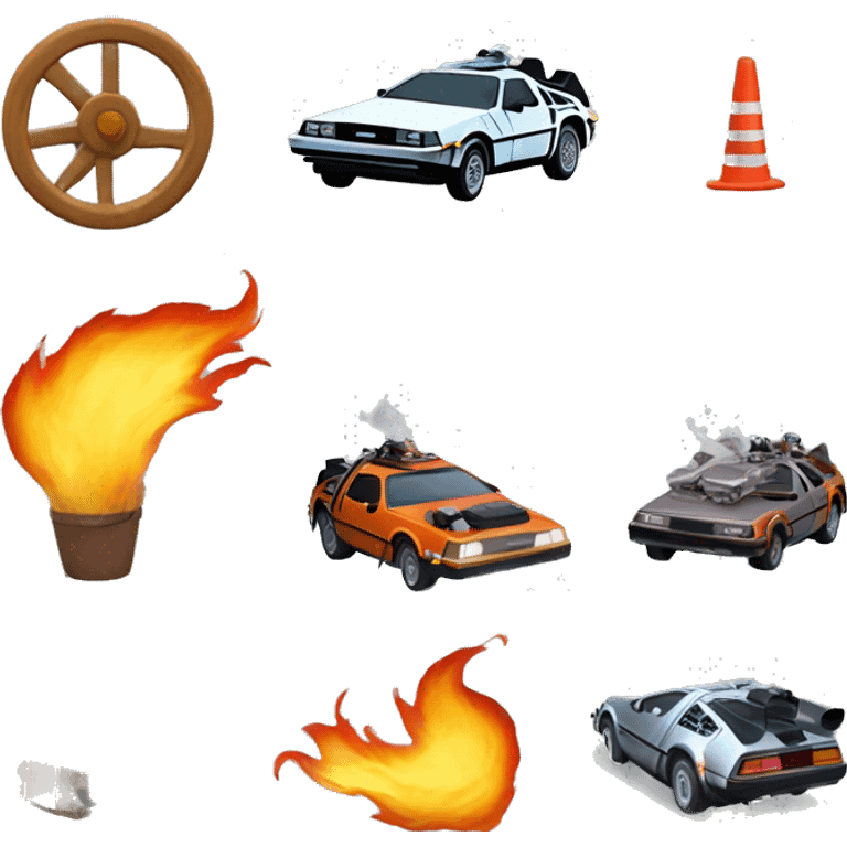 Back to the future fire trail emoji