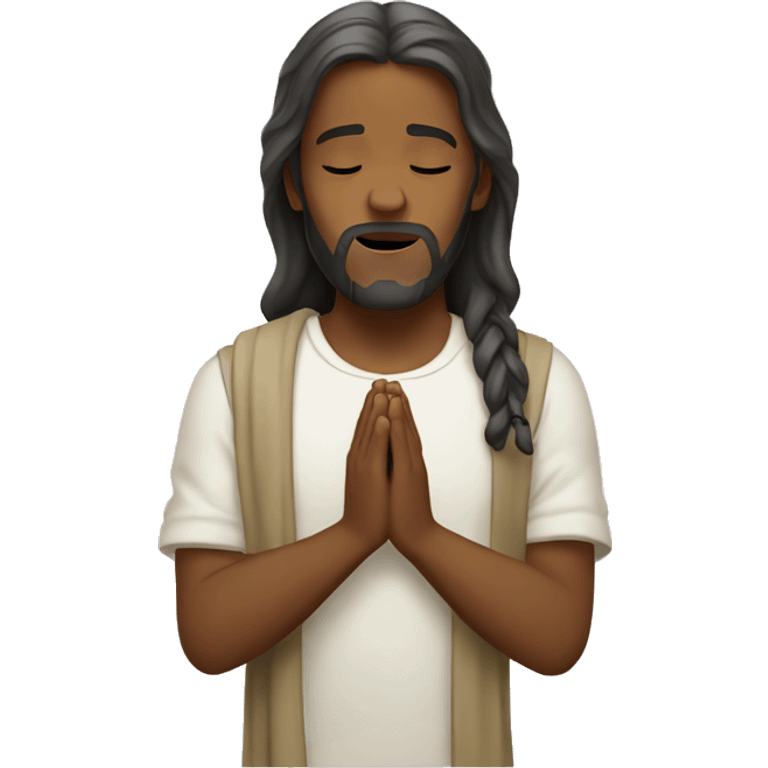 Praying to jesus emoji