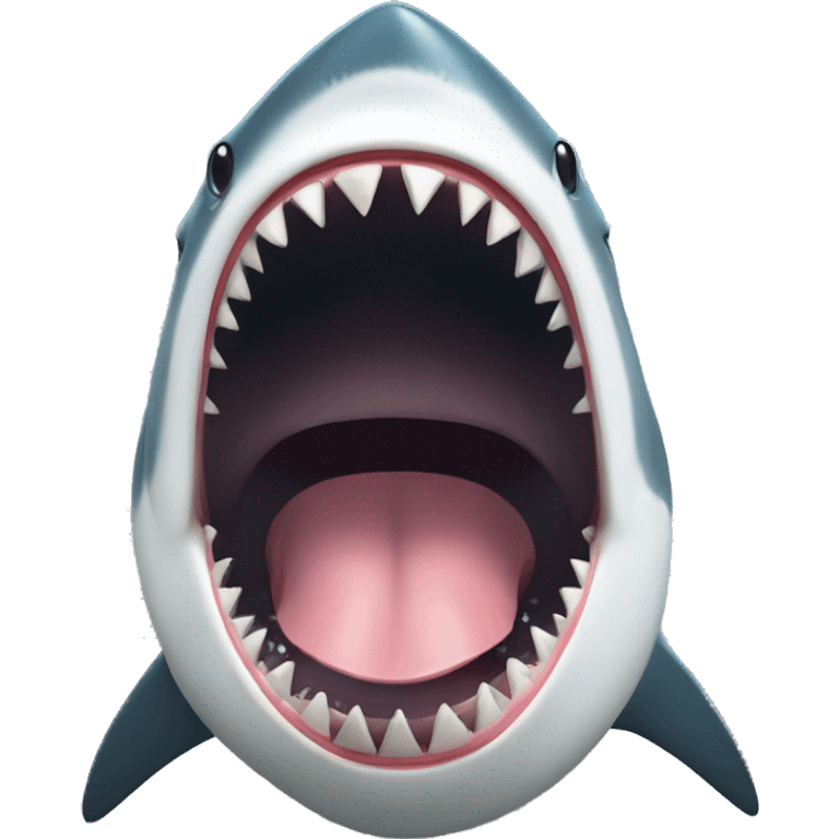 a shark drooling saliva from the mouth emoji