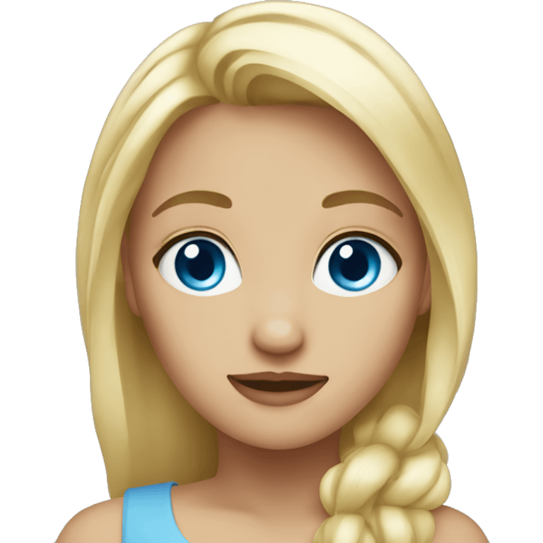 Girl blondy blue eyes  emoji