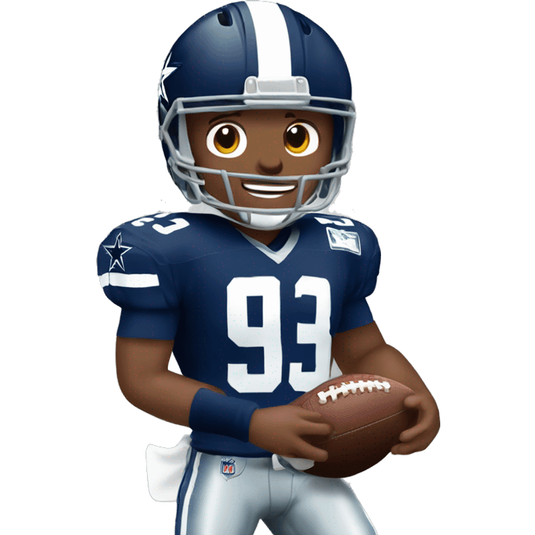 NFL football player, Dallas cowboys, touchdown emoji