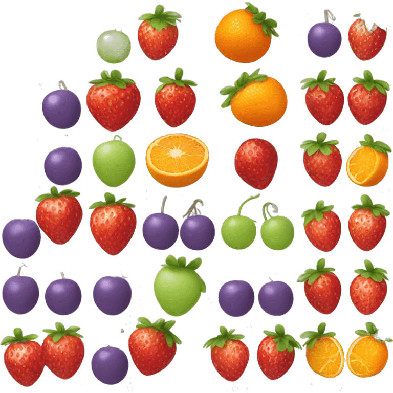 strawberry grape orange tanghulu emoji