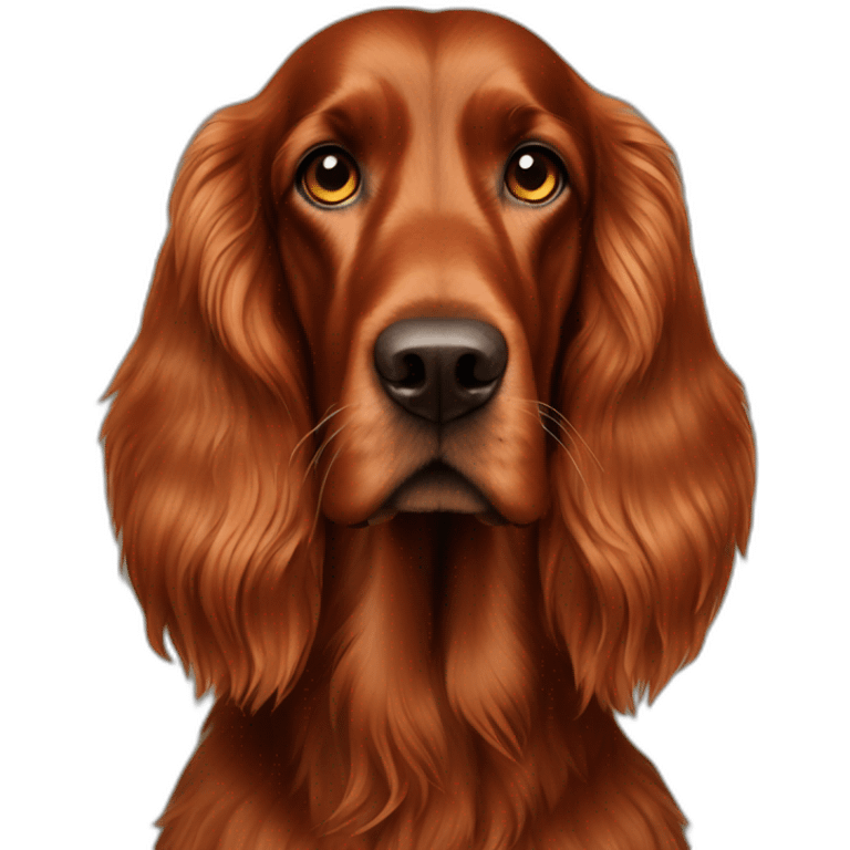 Dog irish setter full-height emoji