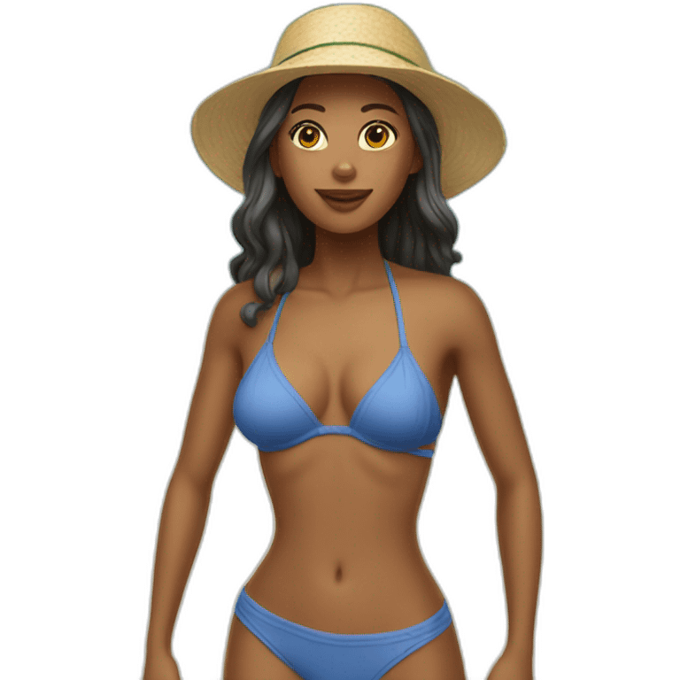 Femme plage emoji