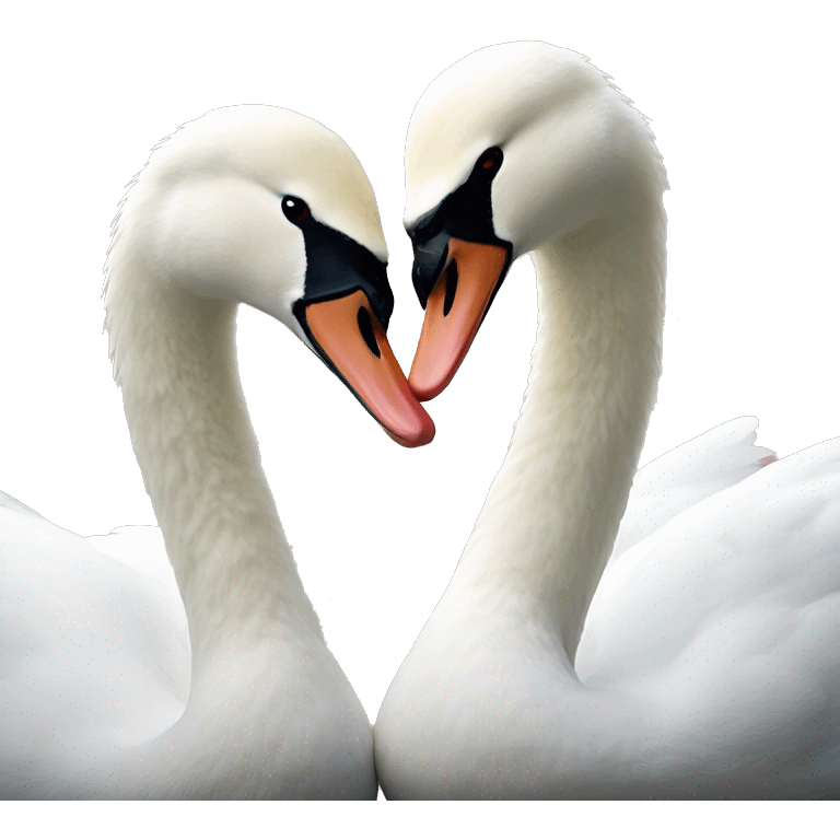 2 swans kissing emoji