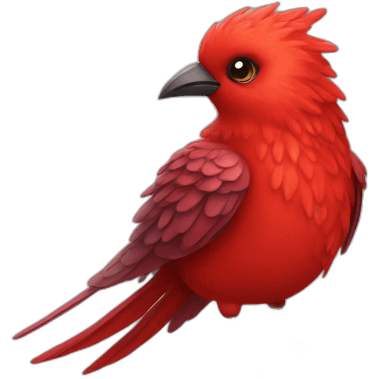 Red Fantasy bird emoji