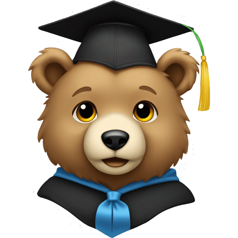 Graduation bear emoji