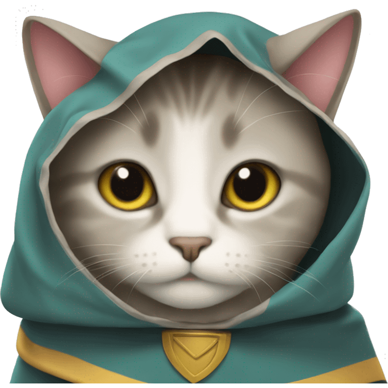 Cat with cape emoji