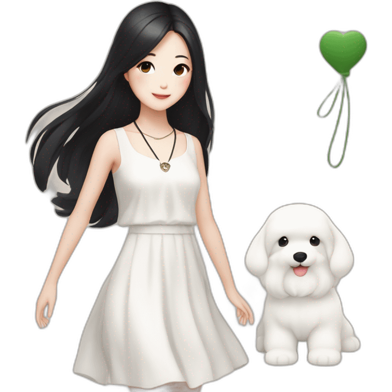 cute-singaporean-chinesegirl-in-muji-white-dress-with-long-black-hair-and-van-cleef-clover-necklace emoji