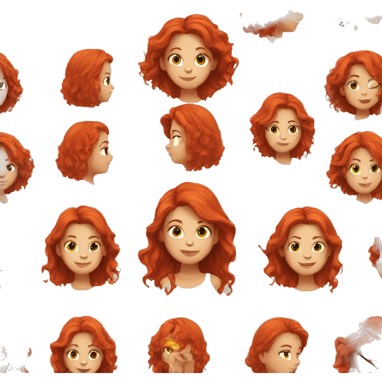 red hair girl emoji