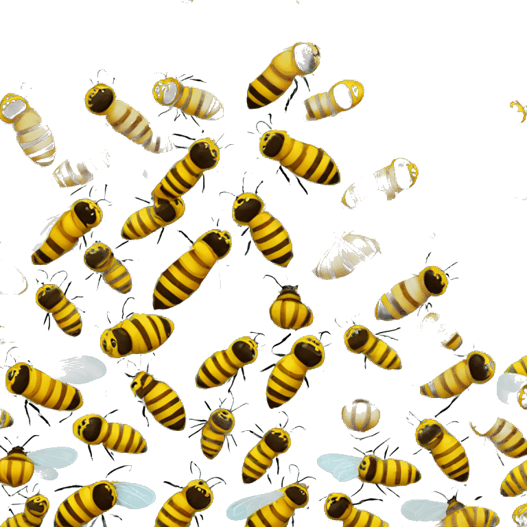 Bees swarming around  emoji