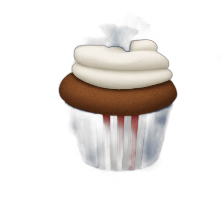 Happy 4th of July cupcake emoji