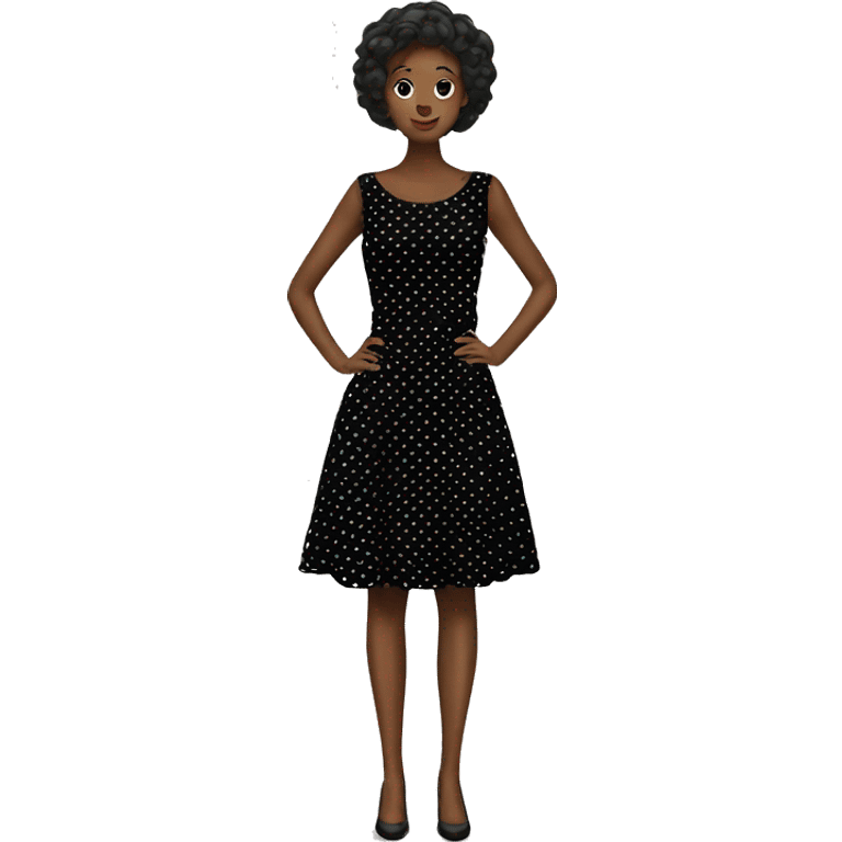 polka dot dress black emoji