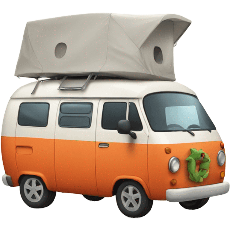 Shrimp driving camper van emoji