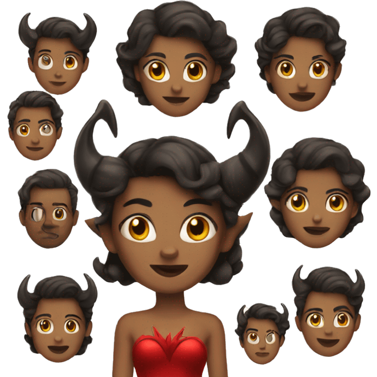 devil brunette princess  emoji