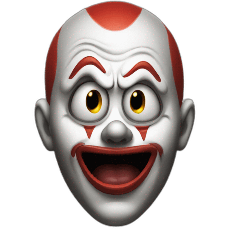 it clown scared emoji