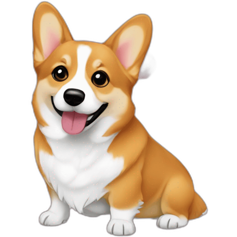 corgi rose bandana emoji