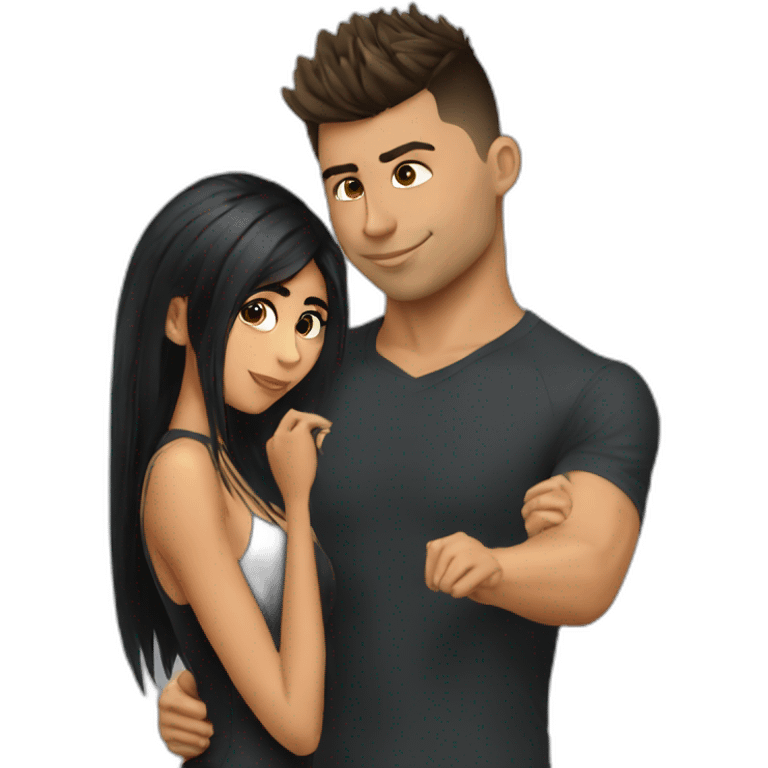 Ronaldo kissing mia khalifa emoji