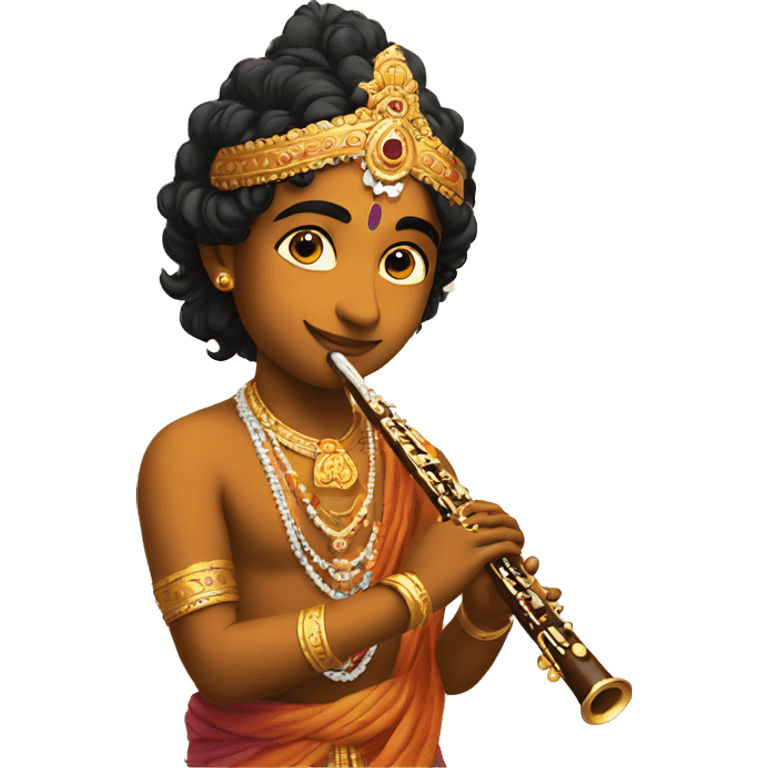  Little Krishna with flute emoji