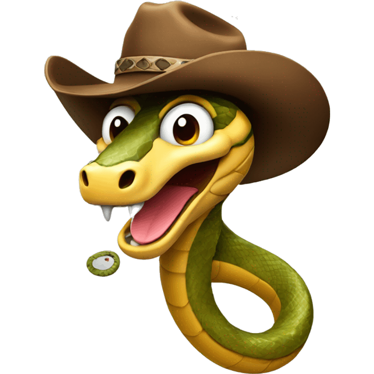 snake with a cowboy hat emoji