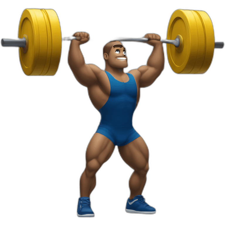 full height olymipc wheightlifter with barbell emoji