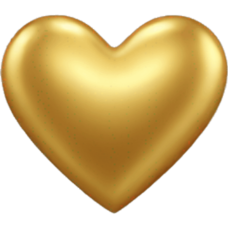 Solid gold heart emoji