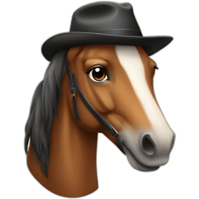  Horse with hat emoji