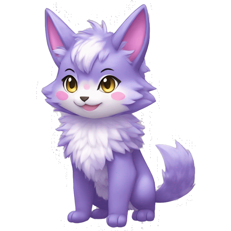 Anthro Scalie Fluffy Cool Cute Magical Shiny Colorful Pastel Sparkle Kemono-style Chibi Fantasy-Animal-Fakémon-Pokémon-Hybrid Fur Sona Aesthetic Full Body emoji